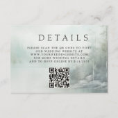 Rustic Mountain Lake Misty Pines Wedding Details Informatiekaartje (Voorkant)