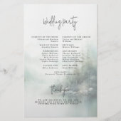 Rustic Mountain Lake Misty Pines Wedding Program Flyer (Achterkant)