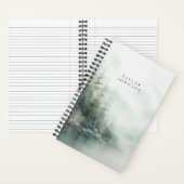 Rustic Mountain Lake Nature Scene with Name Notitieboek (Binnen)