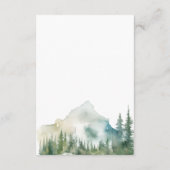 Rustic Mountain Lake Scene Waterverf Details Informatiekaartje (Achterkant)