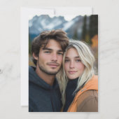 Rustic Mountain Lake Scene Waterverf Foto Kaart (Achterkant)