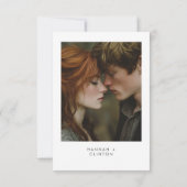 Rustic Mountain Lake Scene Waterverf Foto Save The Date (Achterkant)