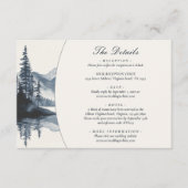 Rustic Mountain Lake Wedding Details Informatiekaartje (Voorkant)