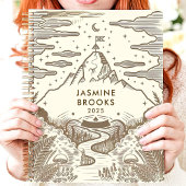 Rustic Mountain Landscape Aangepaste naam Planner