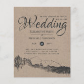 Rustic Mountain Landscape Pine Trees Wedding (Voorkant)