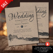 Rustic Mountain Landscape Pine Trees Wedding