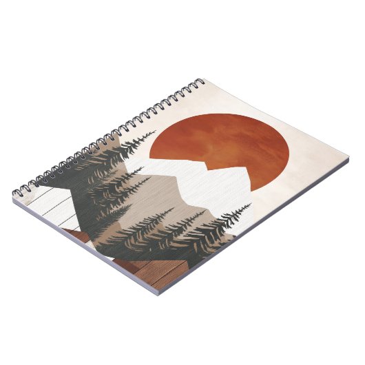 Rustic Mountain Landscape Spiral Notitieboek (Linkerzijde)