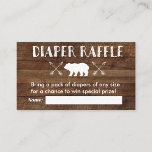 Rustic Mountain - Luier Raffle Kaart