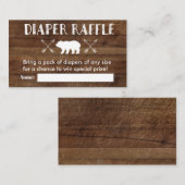 Rustic Mountain - Luier Raffle Kaart (Voorkant / Achterkant)