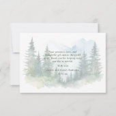 Rustic Mountain Natuur bruiloft Dank u Bedankkaart (Achterkant)