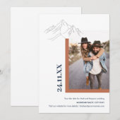 Rustic Mountain Natuur buitenshuis Foto verbrand S Save The Date (Voorkant / Achterkant)