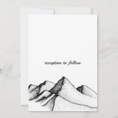 Rustic Mountain Outdoor Adventure Wedding Kaart (Achterkant)