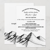 Rustic Mountain Outdoor Adventure Wedding Kaart (Voorkant / Achterkant)