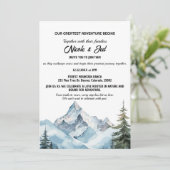 Rustic Mountain Outdoor Adventure Wedding Kaart (Staand voorkant)