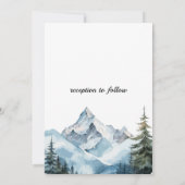 Rustic Mountain Outdoor Adventure Wedding Kaart (Achterkant)