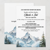 Rustic Mountain Outdoor Adventure Wedding Kaart (Voorkant / Achterkant)