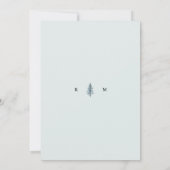Rustic Mountain Pine Wedding Kaart (Achterkant)
