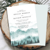 Rustic Mountain Pine Wedding Kaart