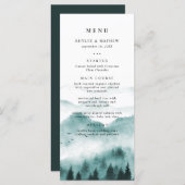 Rustic Mountain Pine Wedding Menu (Voorkant / Achterkant)