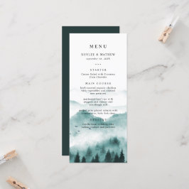 Rustic Mountain Pine Wedding Menu