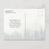 Rustic Mountain Pines Merry-kerstfoto Feestdagenkaart (Achterkant)