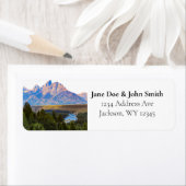 Rustic Mountain Return-adreslabels Etiket (Insitu)