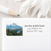 Rustic Mountain Return-adreslabels Etiket (Insitu)