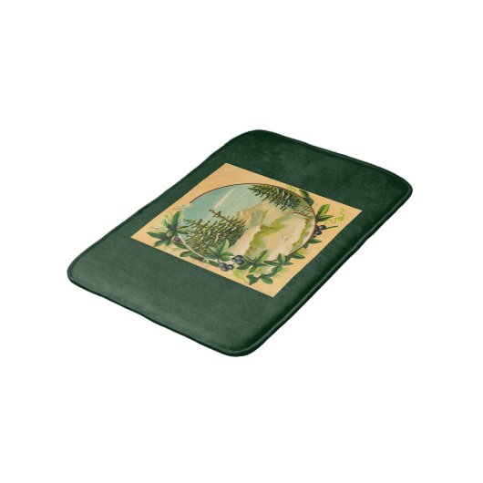 Rustic Mountain Scene Badmat (Gekanteld)