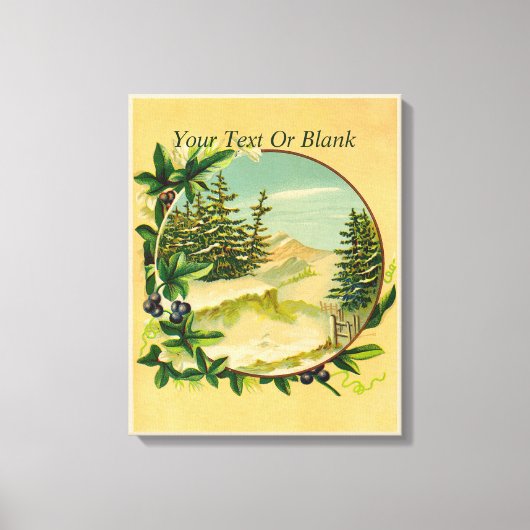 Rustic Mountain Scene Canvas Afdruk (Voorkant)