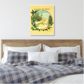 Rustic Mountain Scene Canvas Afdruk (Insitu (Slaapkamer))