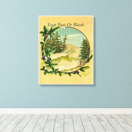 Rustic Mountain Scene Canvas Afdruk (Insitu (Houten vloer))