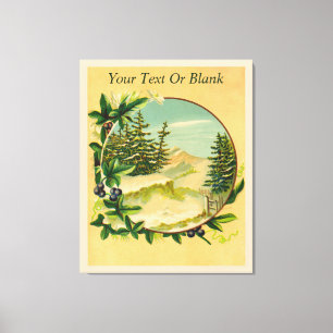 Rustic Mountain Scene Canvas Afdruk