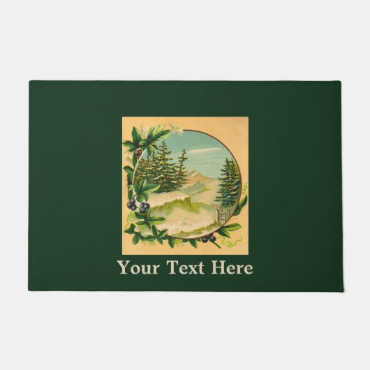 Rustic Mountain Scene Deurmat