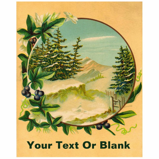 Rustic Mountain Scene Fotobeeldje Magneet (Voorkant)