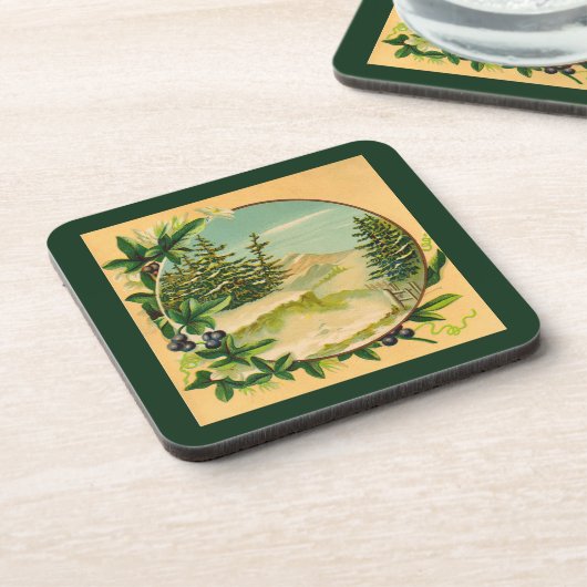 Rustic Mountain Scene Onderzetter (Linkerzijde)