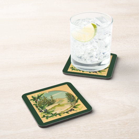 Rustic Mountain Scene Onderzetter (Rechterzijde)