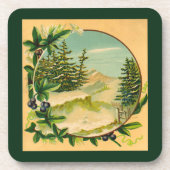 Rustic Mountain Scene Onderzetter (Voorkant)