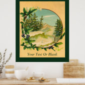 Rustic Mountain Scene Poster (Keuken)