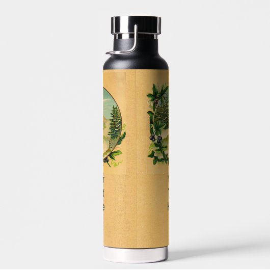 Rustic Mountain Scene Waterfles (Rechts)