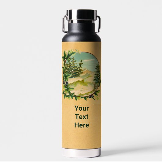 Rustic Mountain Scene Waterfles (Voorkant)