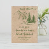 Rustic Mountain Schilderachtig Save the Date (Staand voorkant)