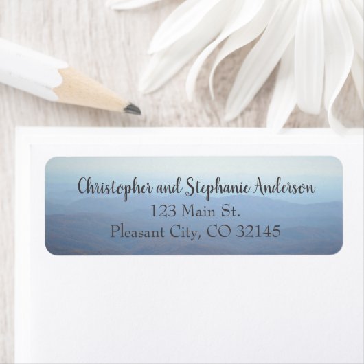 Rustic Mountain Simple Script Return-adres Etiket (Insitu)