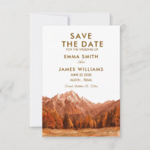 RUSTIC MOUNTAIN SIMPLE WEEDING INVITE