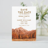 RUSTIC MOUNTAIN SIMPLE WEEDING INVITE SAVE THE DATE (Staand voorkant)