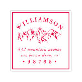 Rustic Mountain Sketch Return Address Zelfinktende Stempel (Design)