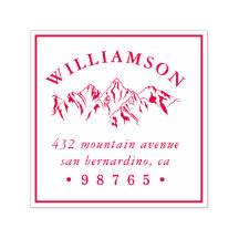 Rustic Mountain Sketch Return Address