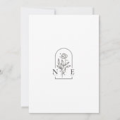 Rustic Mountain Sketch Woodland Pine Wedding Kaart (Achterkant)