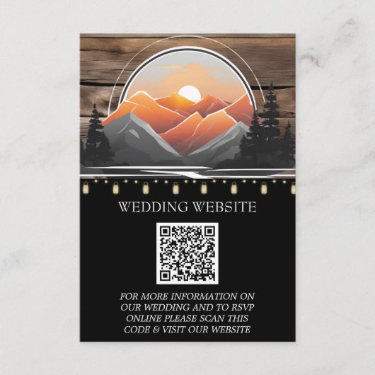 Rustic Mountain Valley Forest Sunset Natuur Informatiekaartje (Voorkant)