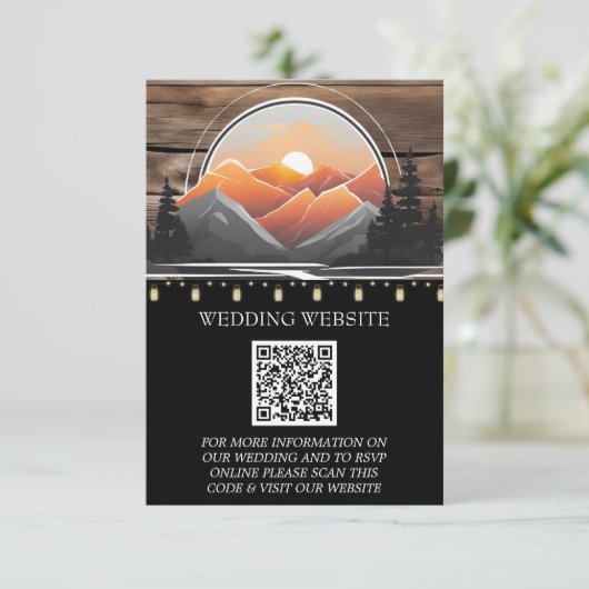 Rustic Mountain Valley Forest Sunset Natuur Informatiekaartje (Staand voorkant)