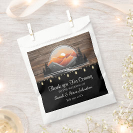 Rustic Mountain Valley Forest Sunset Wedding Favor Bedankzakje